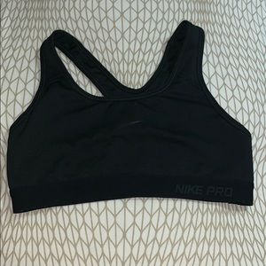 Nike no padding black sports bra